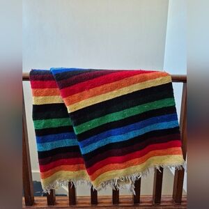 Bright Colourful Aztec Mexican Blanket